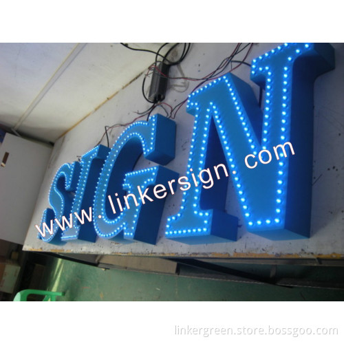 Wall mounted custom chrome dvintage marquee letter